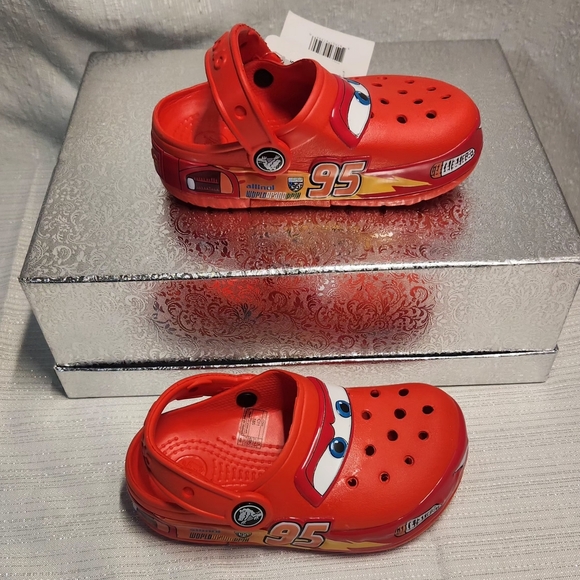 Disney Other - DISNEY MAQUEEN SIZE C11 Red BOY Slippers with Cartoon Charms